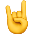 Emoji representando o símbolo de 'rock and roll'
